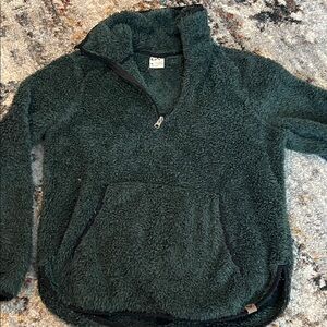 Cozy Green Fleece Women's Sweater